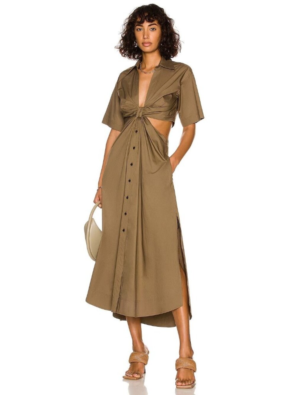 A.L.C. Georgia Dress in Dried Basil 12 Womens Long Maxi Dress